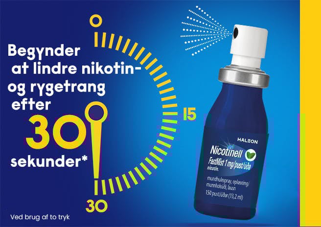Nicotinell munnspray lindrer suget på bare 30 sekunder