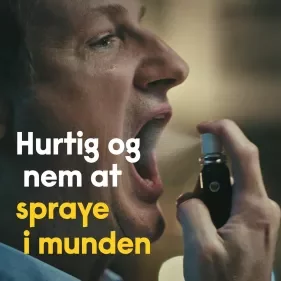 Rask og enkel å spraye inn i munnen 